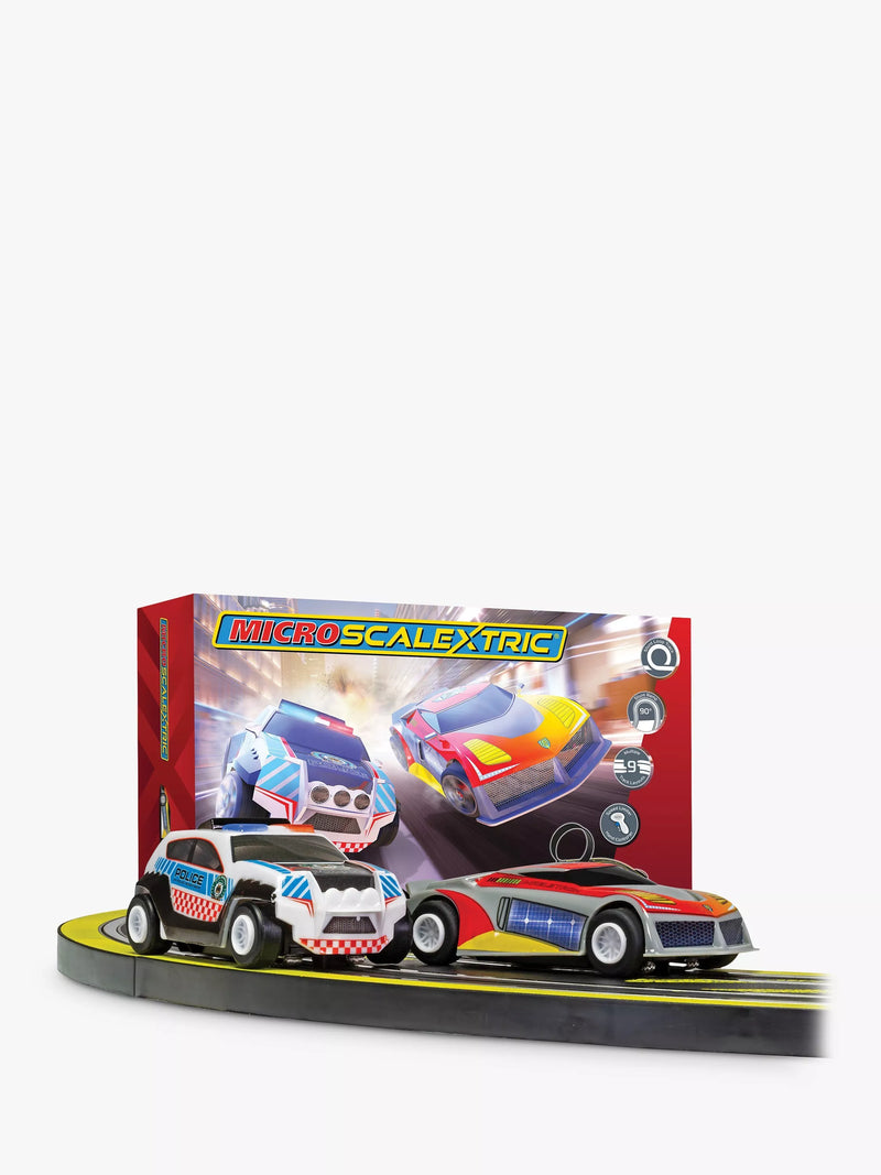 Scalextric Micro Law Enforcer slot car racing set - British product