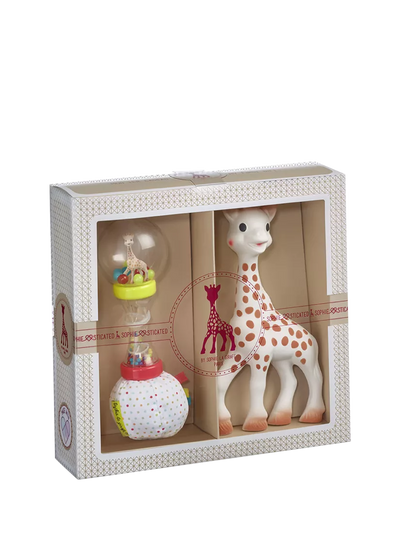 John Lewis Sophie la girafe Sophisticated Maracas & Teether Gift Set- Buy online at McGrocer