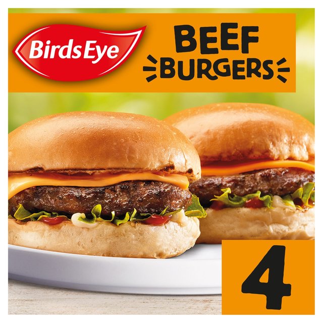 Birds Eye 4 Original Beef Burgers with Onions   227g GOODS M&S   