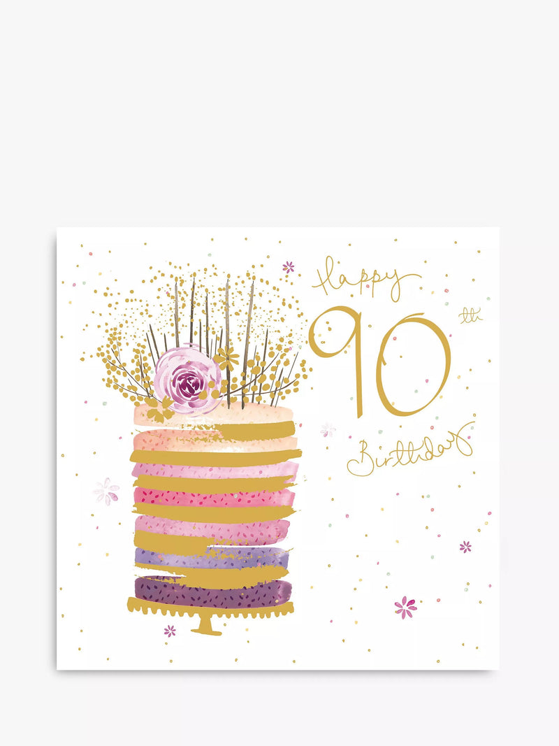 Woodmansterne Cake 90th Birthday Card - British product