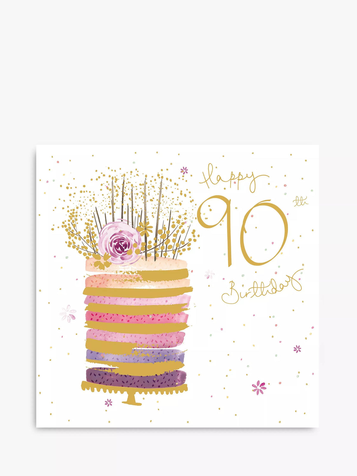 Woodmansterne Cake 90th Birthday Card - British product