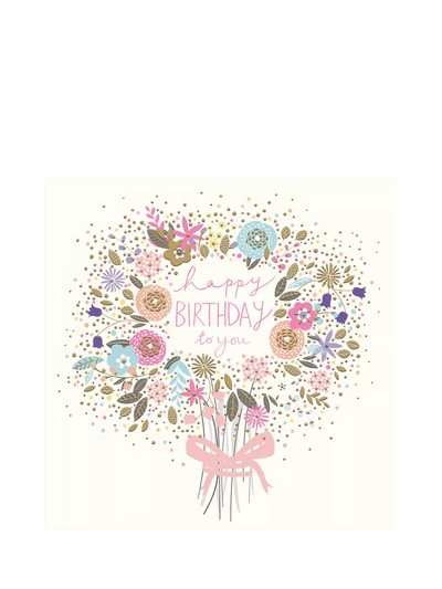 John Lewis Woodmansterne Bouquet Birthday Card- Buy online at McGrocer