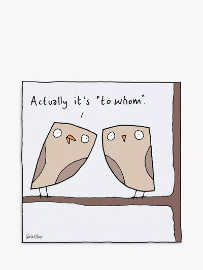 John Lewis Woodmansterne Owls Birthday Card- Buy online at McGrocer