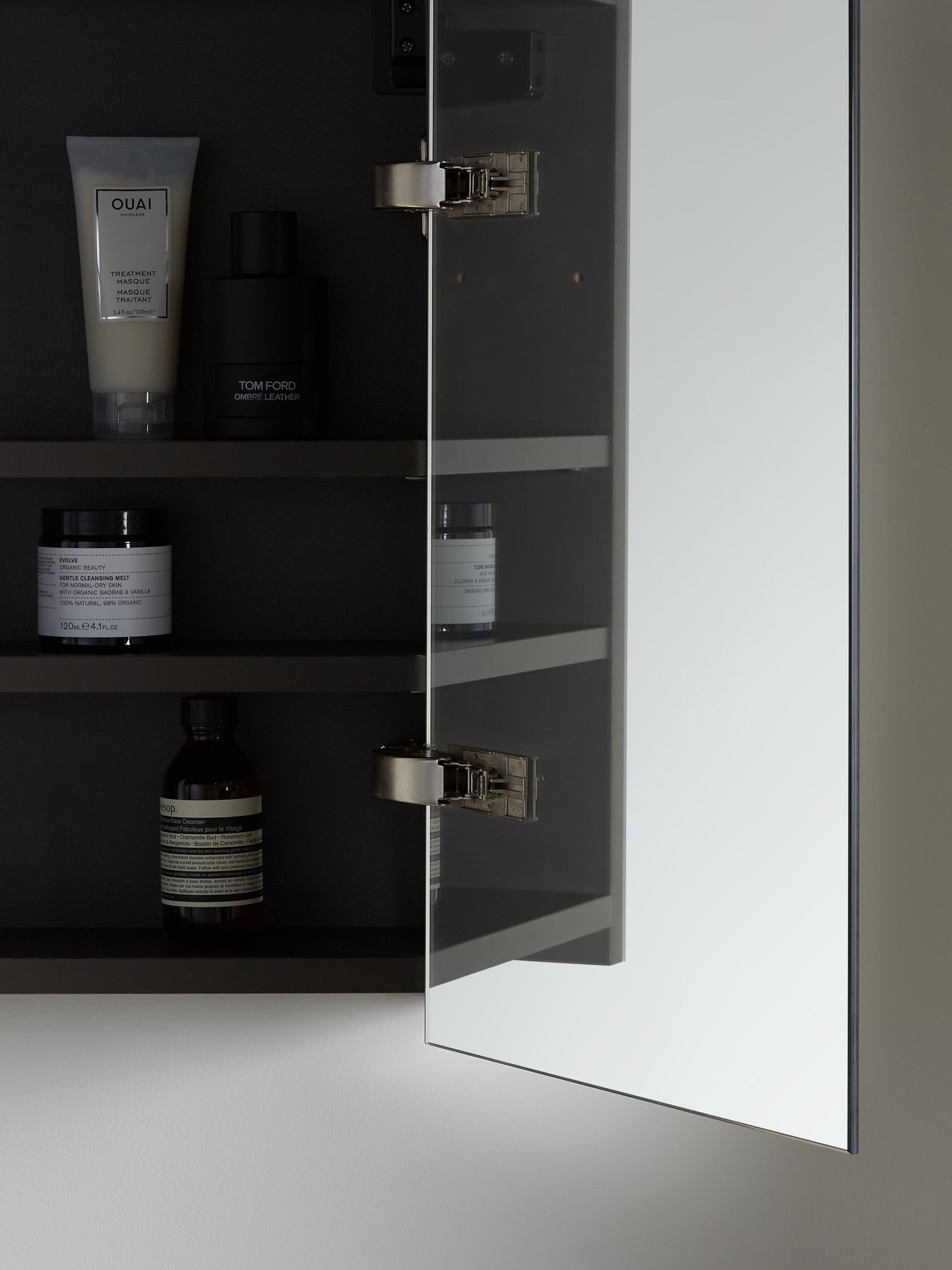 John Lewis small single mirror-sided bathroom cabinet 50x30x13.5cm, UK version