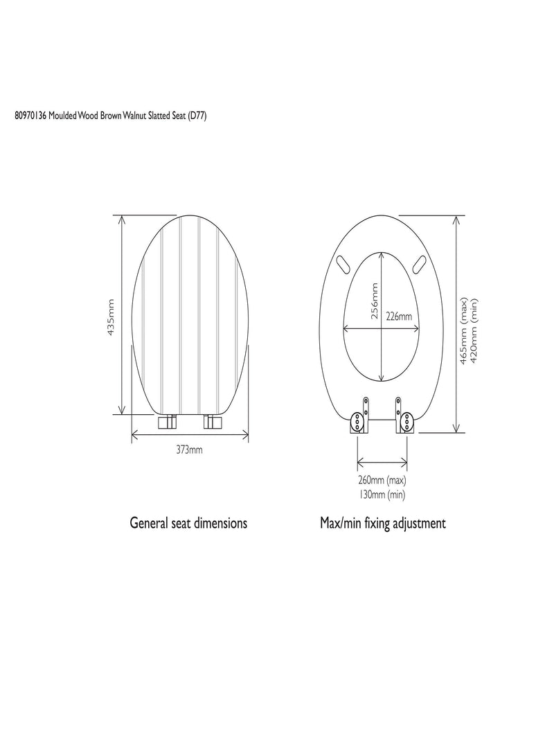 John Lewis slatted toilet seat, FSC-certified MDF, UK version