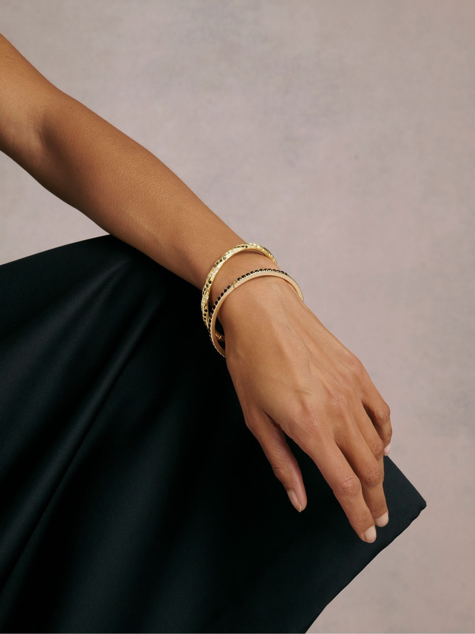 Ted Baker gold crystal bangle bracelet 6cm (British brand)