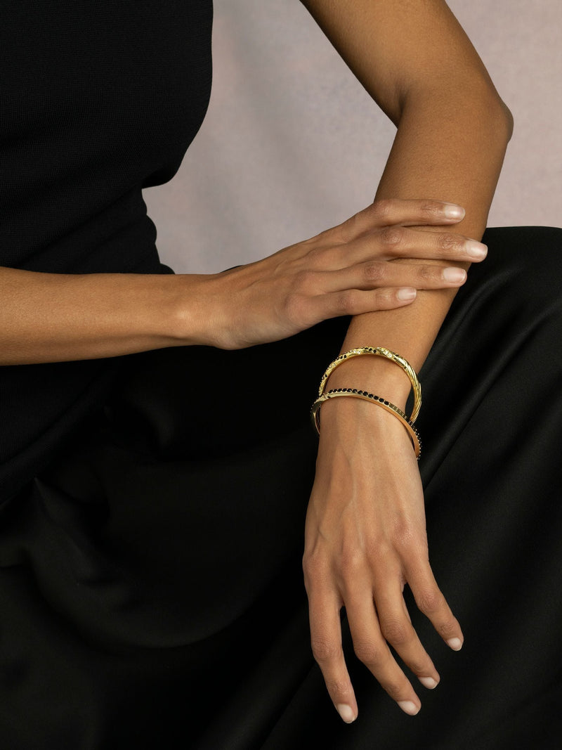 Ted Baker gold crystal bangle bracelet 6cm (British brand)