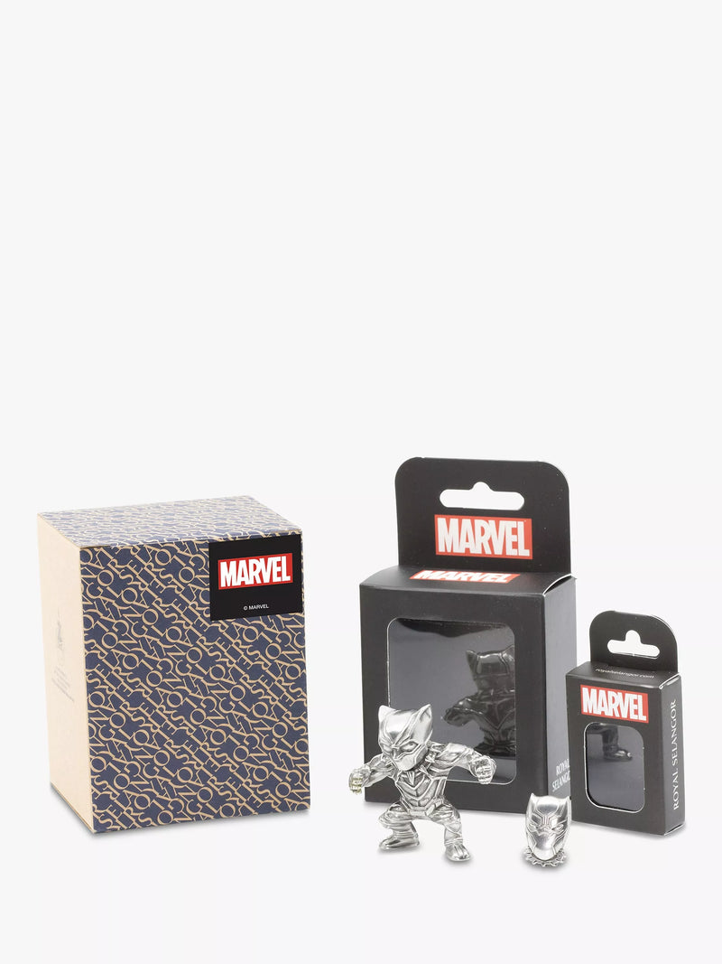 Royal Selangor Black Panther figurine and pin set, UK version