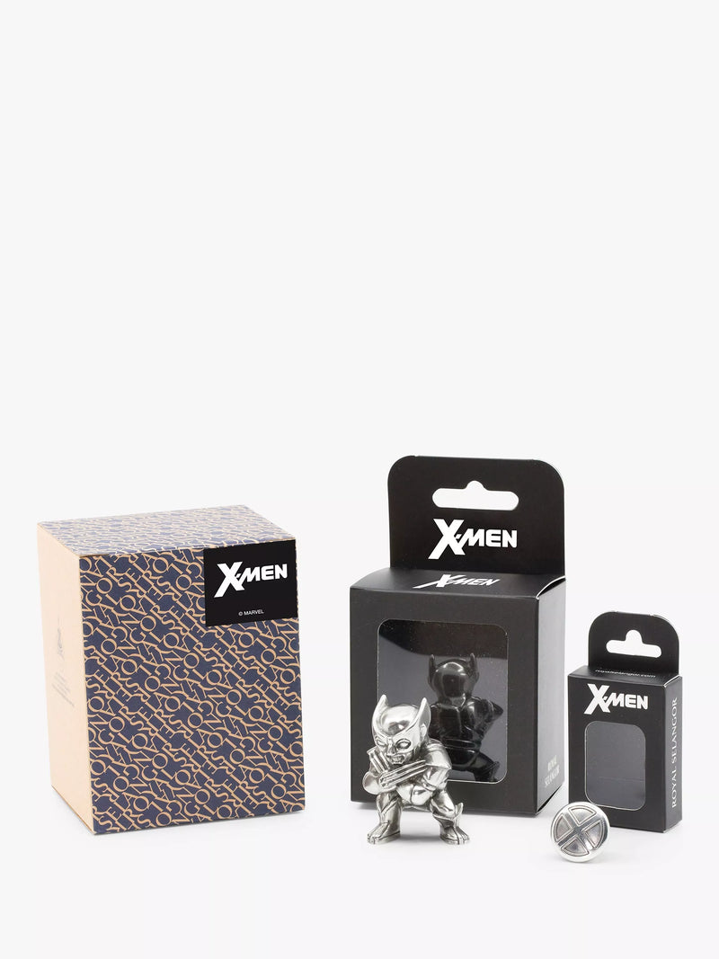 Royal Selangor Wolverine figurine and X-Men pin set - British product