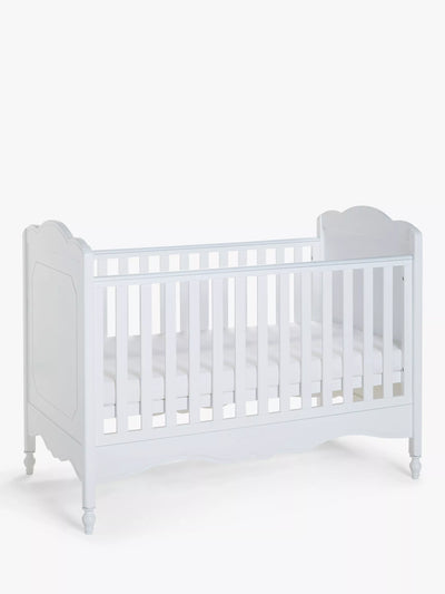 White Pine Wood Adjustable Cotbed with Toddler Bed Conversion