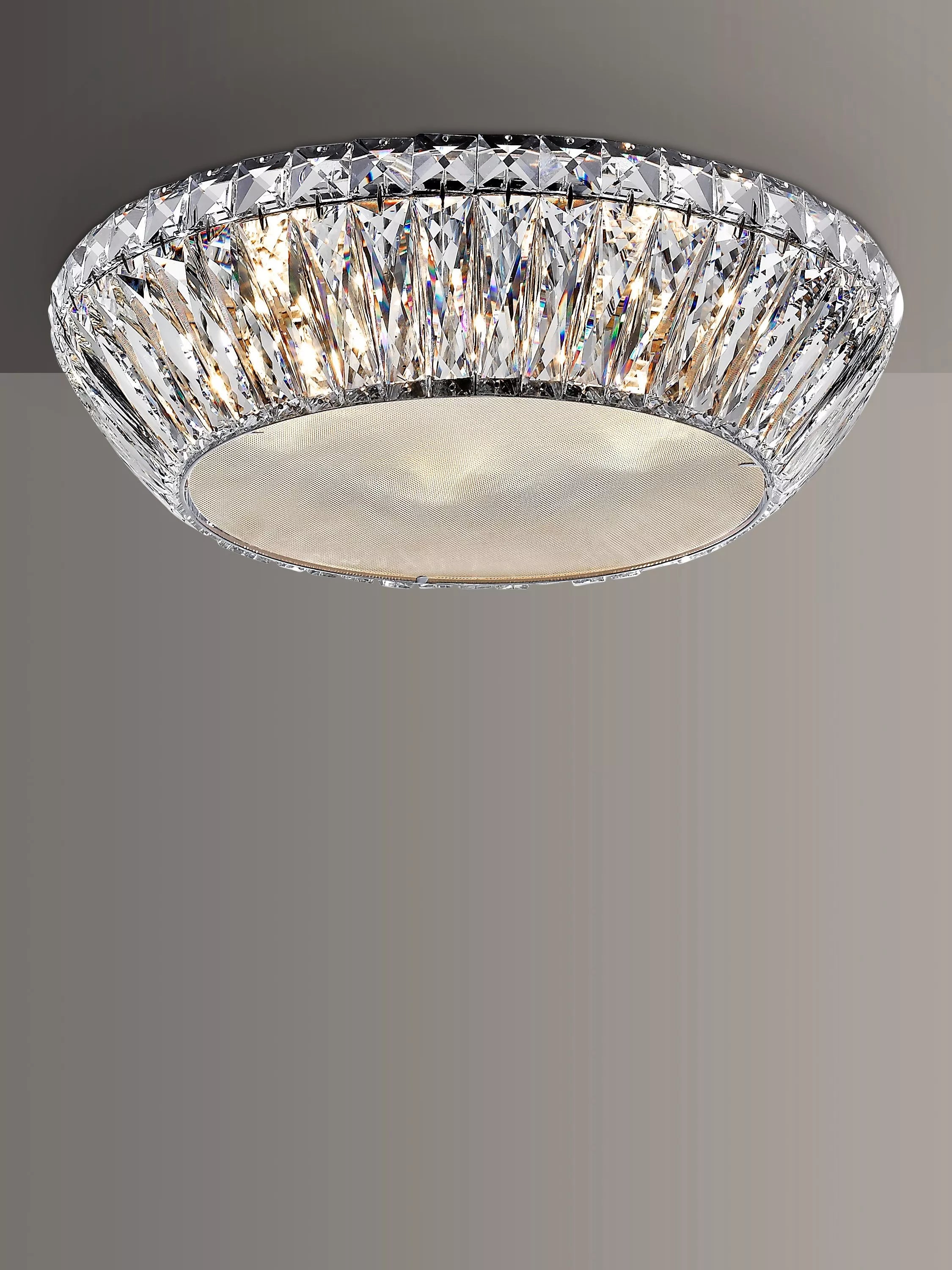 Impex crystal semi flush ceiling light H14 x 45cm (British brand)