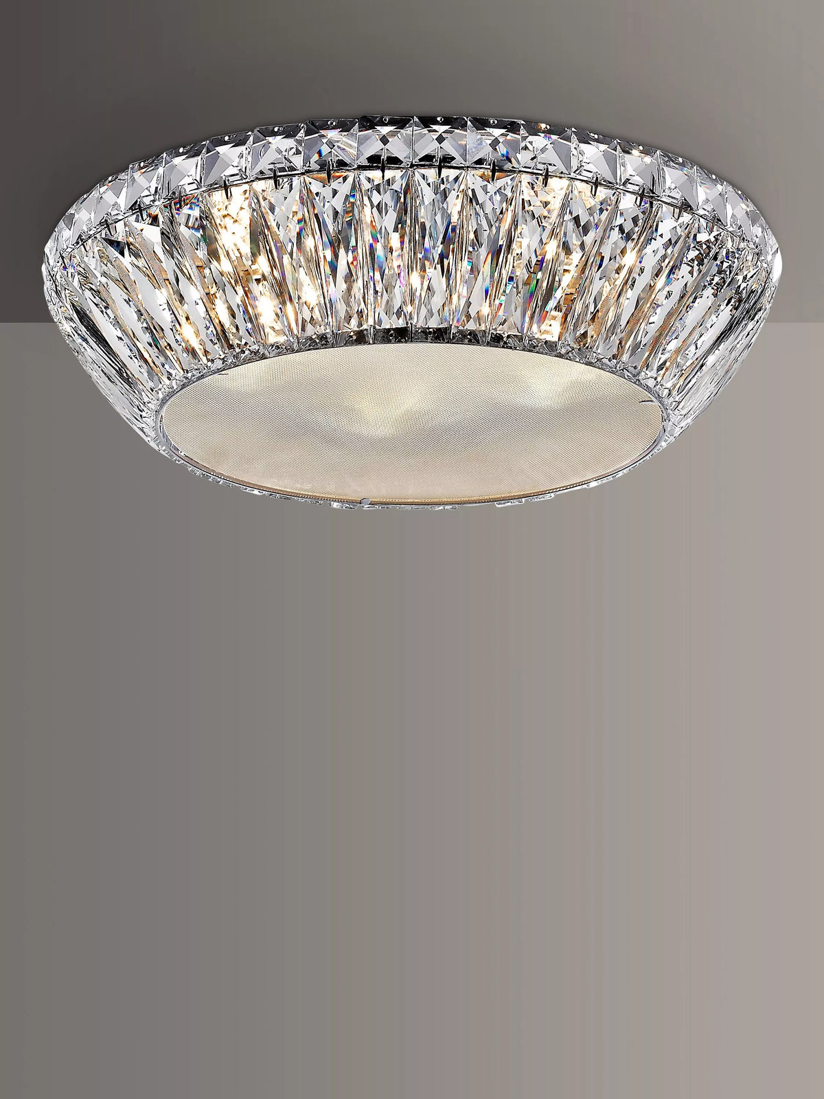 Impex crystal semi flush ceiling light H14 x 45cm (British brand)