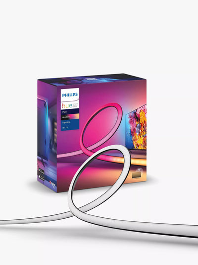 John Lewis Philips Hue Play Gradient Colour Changing LED Lightstrip for 75 and Over TVs, 304cm- Buy online at McGrocer