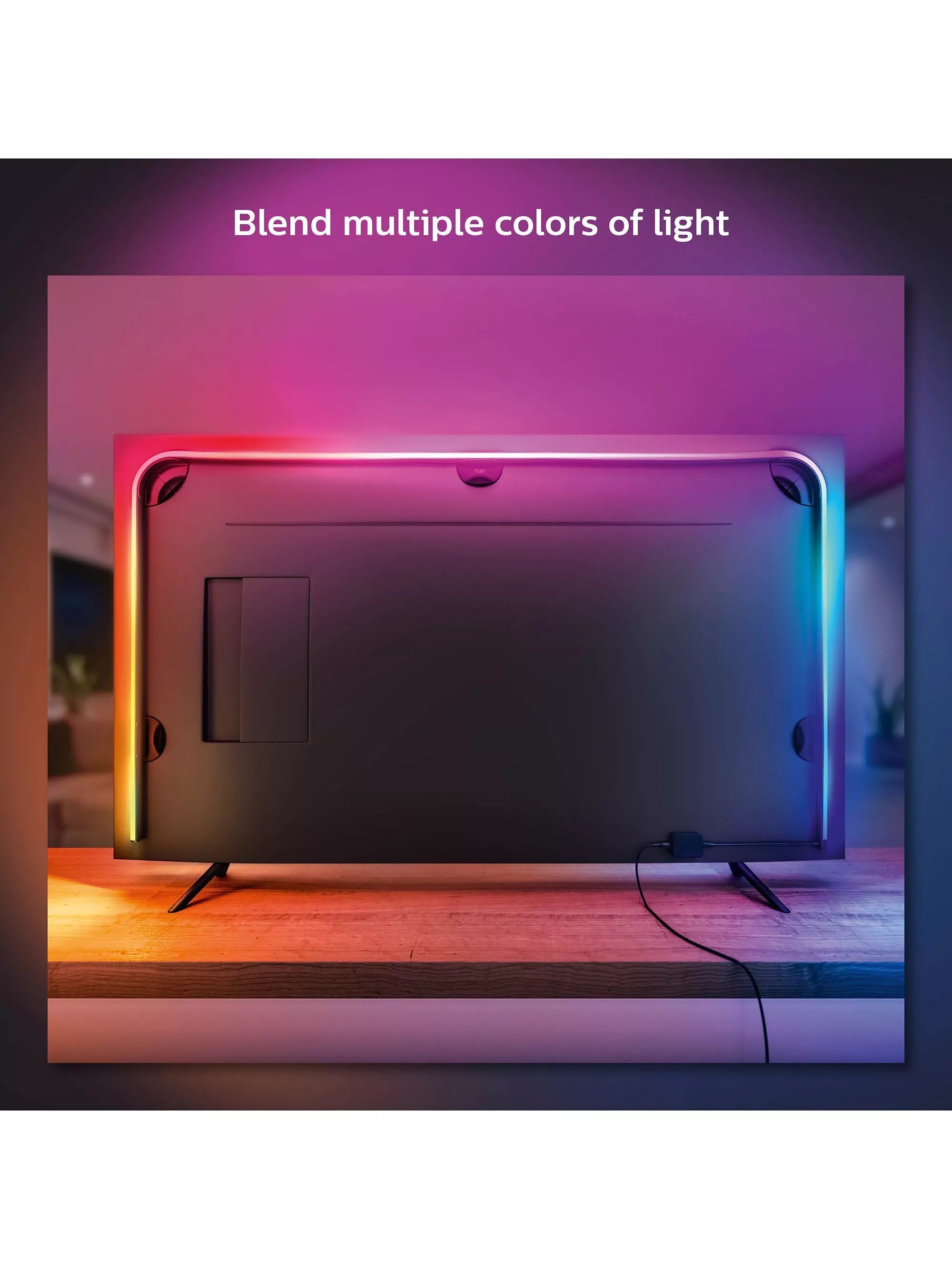 Philips Hue Gradient Lightstrip 65 inch TV, imported from the UK