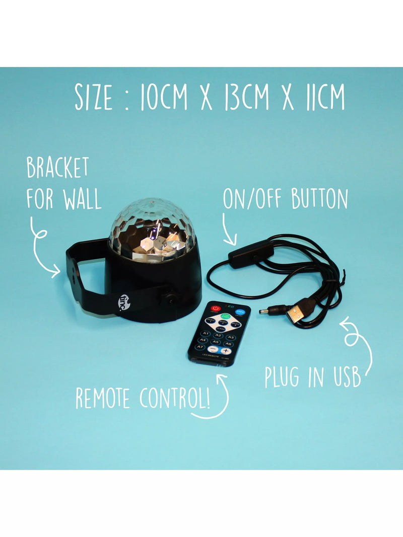 Tinc USB-powered music-sync disco light with full color LEDs (British brand)