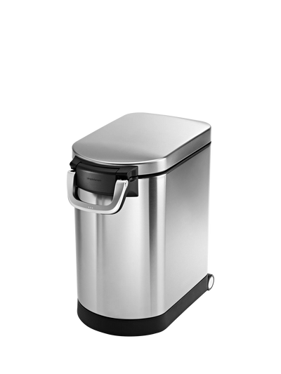 Simplehuman Pet Food Storage Bin, Medium, Brushed Stainless Steel, 25L