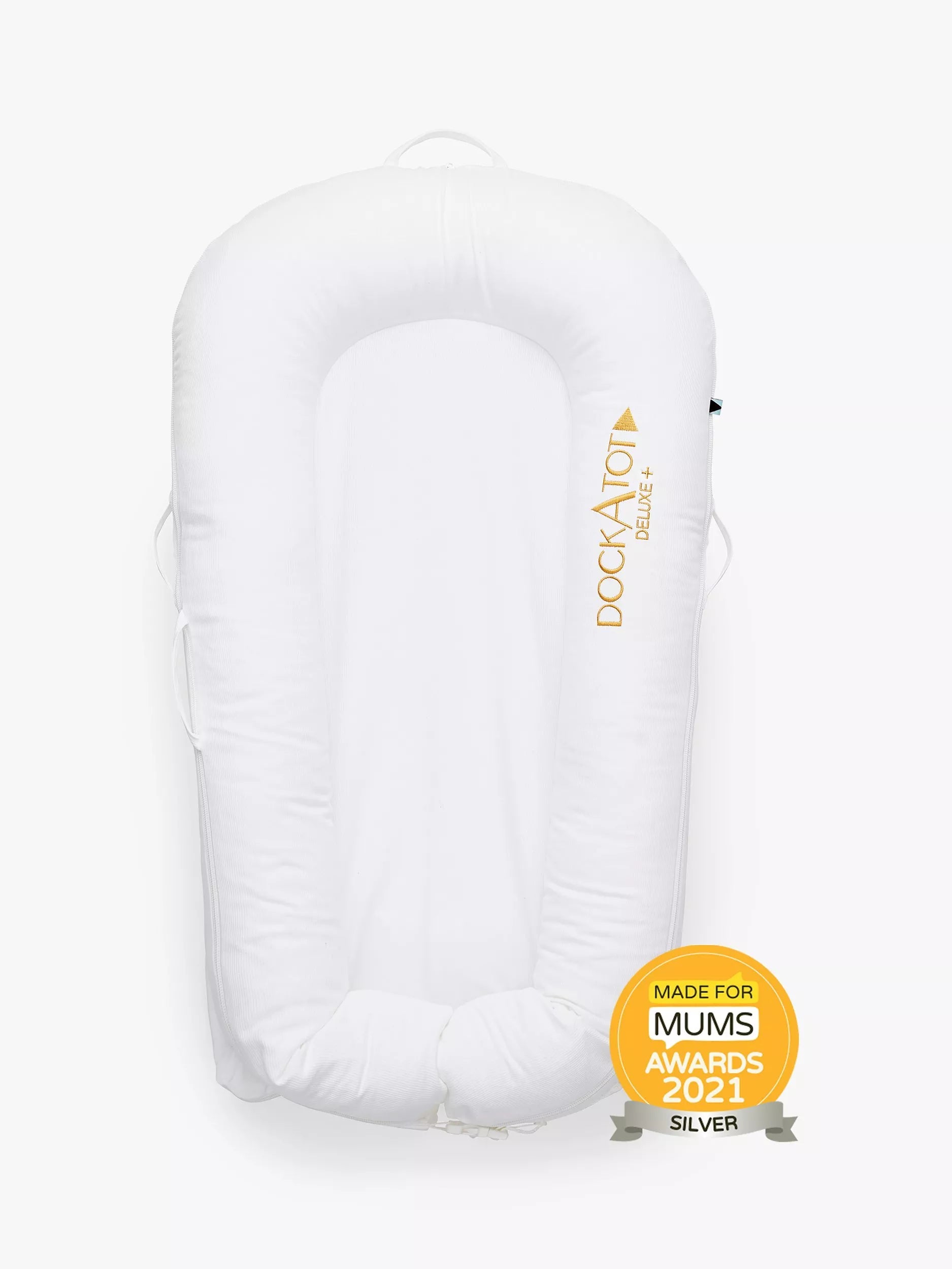 DockATot Deluxe+ White Baby Pod for 0-8 Months - British product