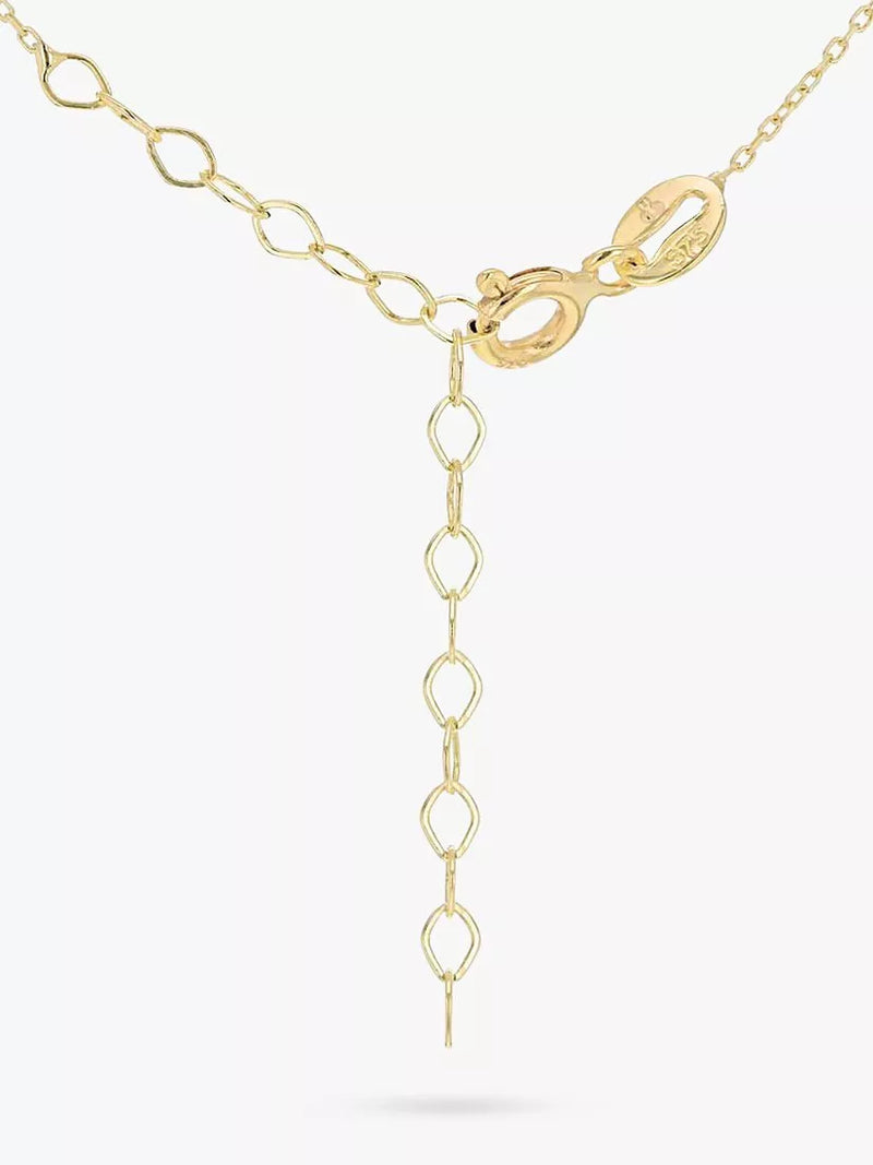 IBB gold pendant necklace filigree cubic zirconia 9ct, from Turkey