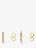 IBB filigree Hamsa hand stud earrings 9ct gold (British brand)
