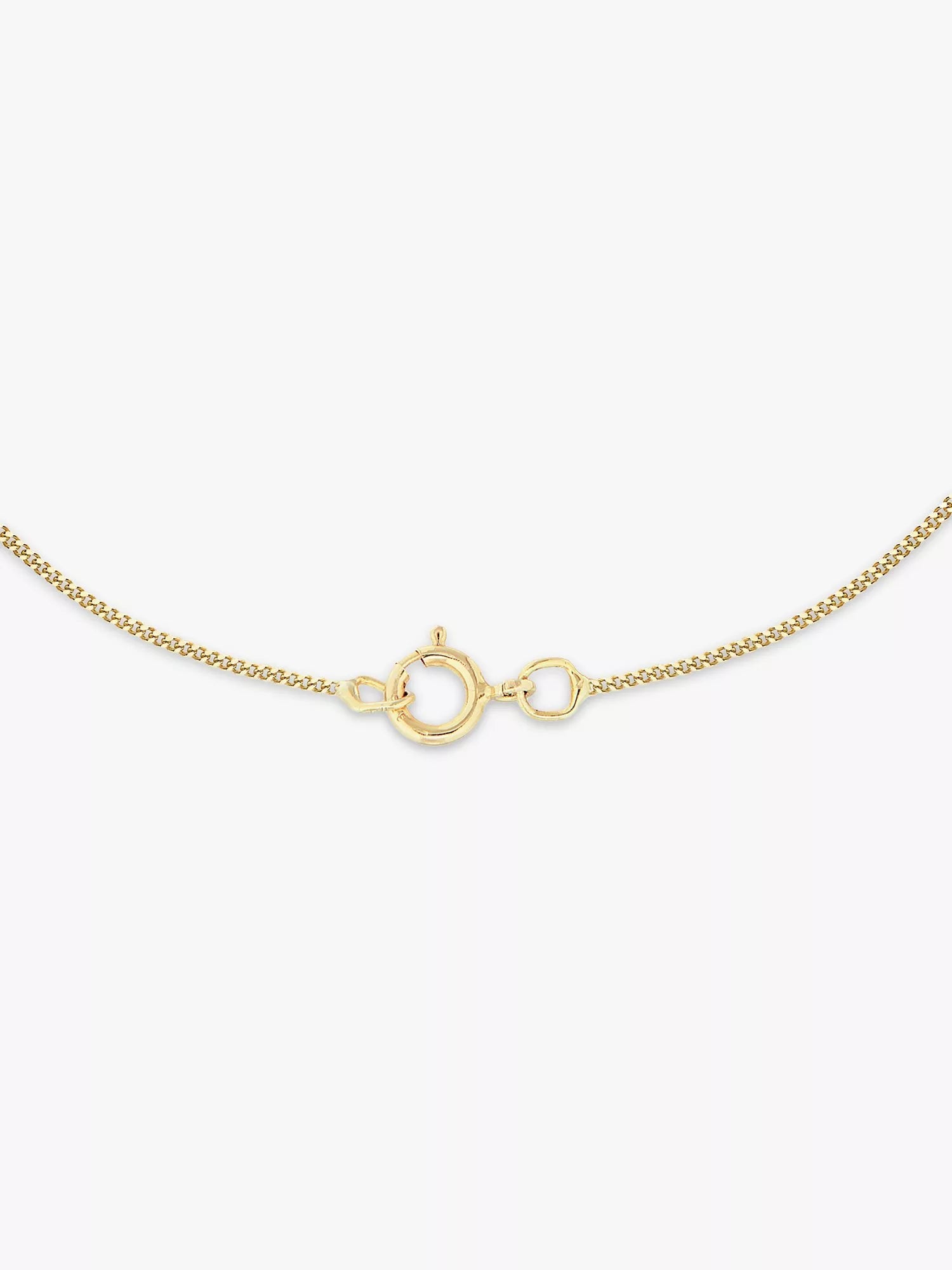 IBB 9ct gold cubic zirconia evil eye hamsa hand pendant necklace (British brand)