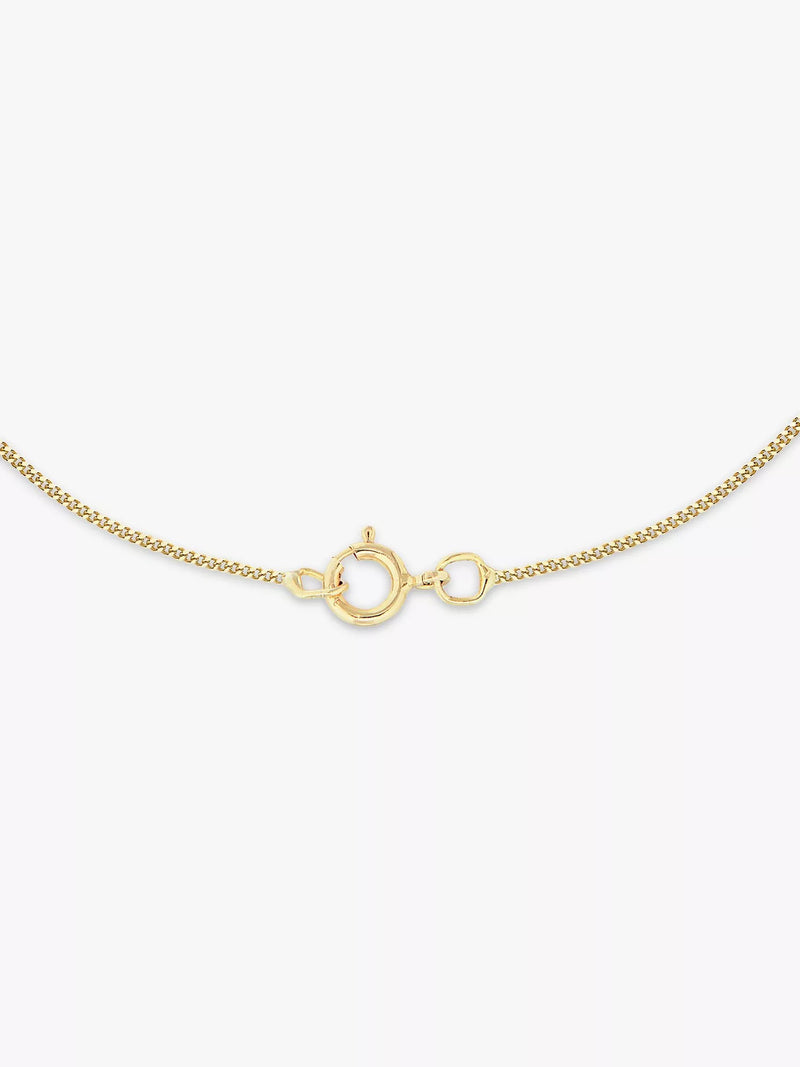 IBB 9ct gold cubic zirconia evil eye hamsa hand pendant necklace (British brand)