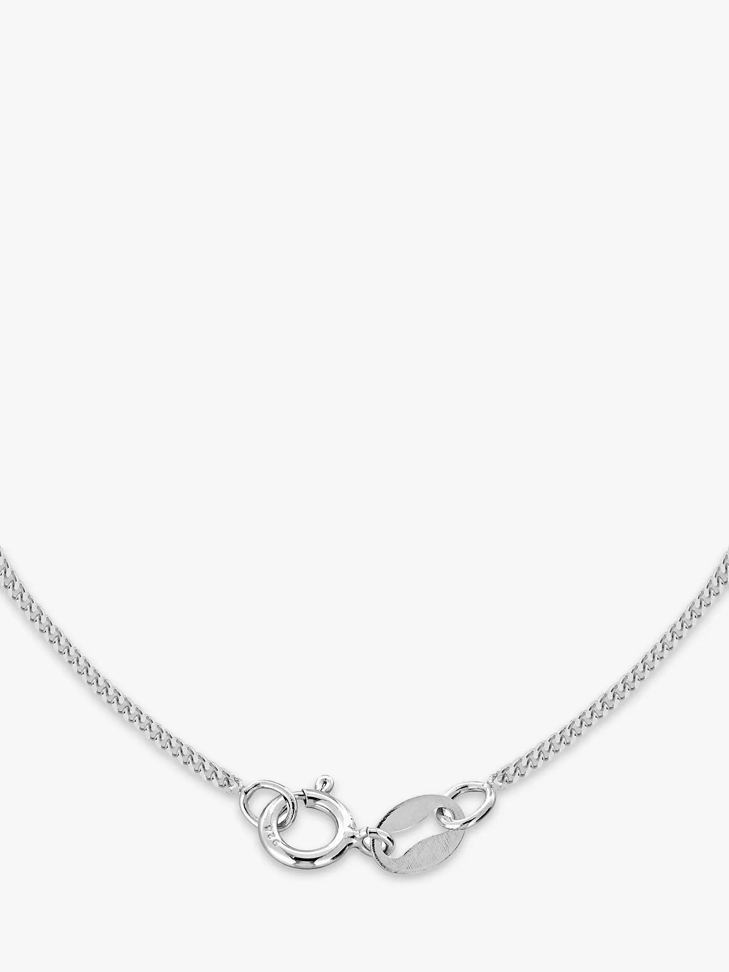IBB St Christopher pendant necklace 9ct white gold satin finish, UK version
