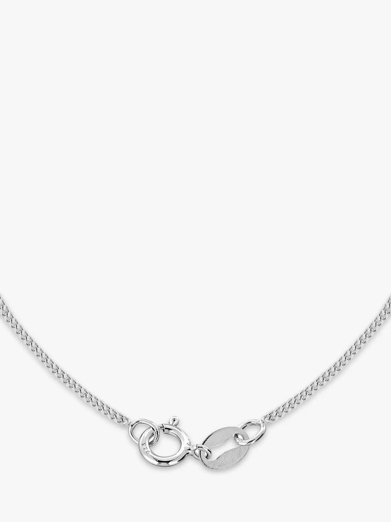 IBB St Christopher pendant necklace 9ct white gold satin finish, UK version