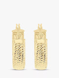 IBB 9ct gold double hoop creole earrings, UK version