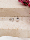 IBB gold puff heart stud earrings 9ct (British brand)