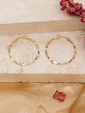 IBB 9ct gold diamond cut hoop earrings (British brand)