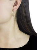 IBB 9ct gold diamond cut hoop earrings (British brand)