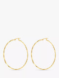 IBB 9ct gold diamond cut hoop earrings (British brand)