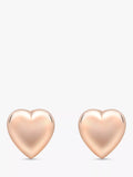 IBB 9ct Gold Puff Heart Stud Earrings