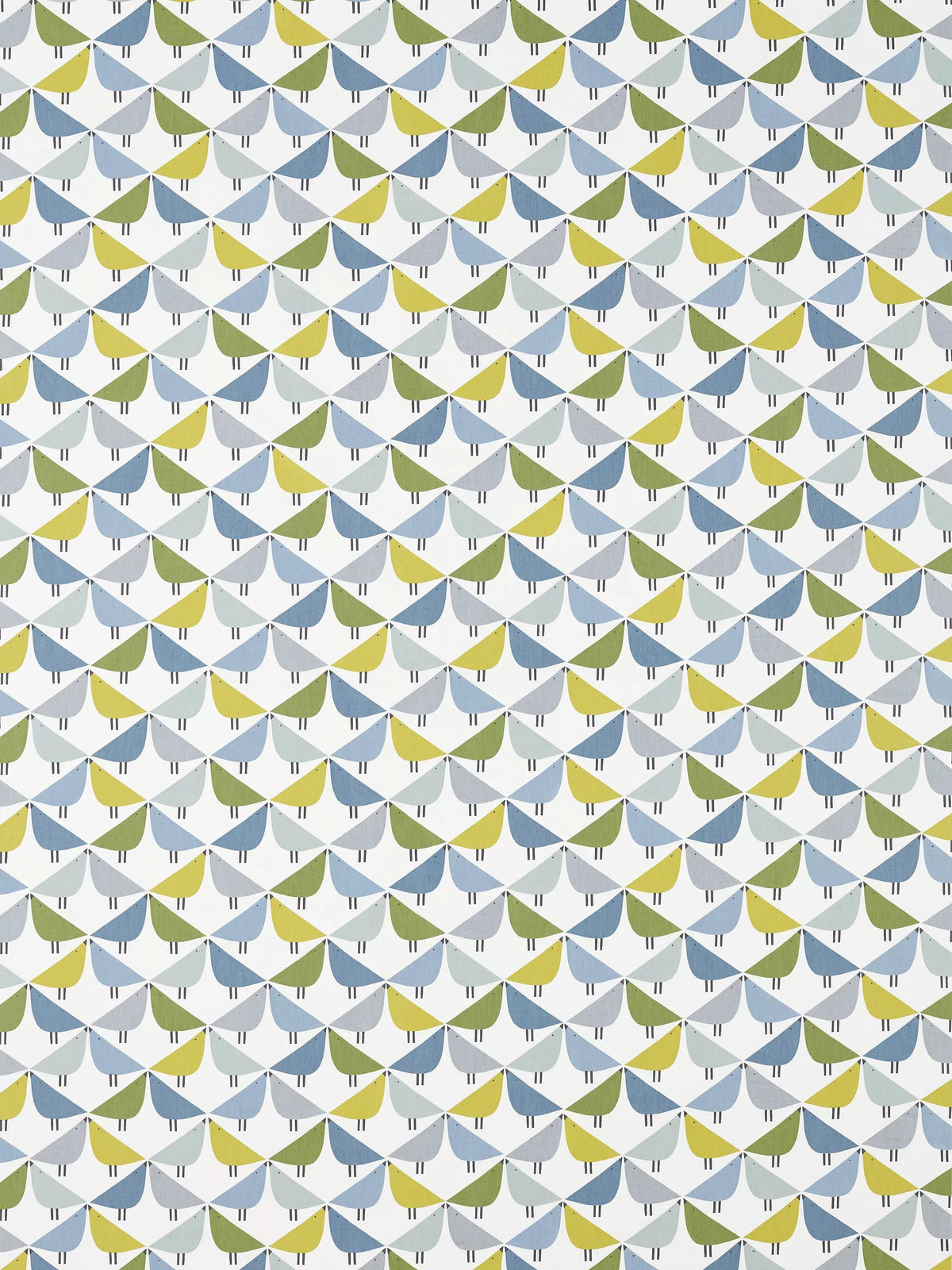 Scion Lintu furnishing fabric with love bird pattern - British product