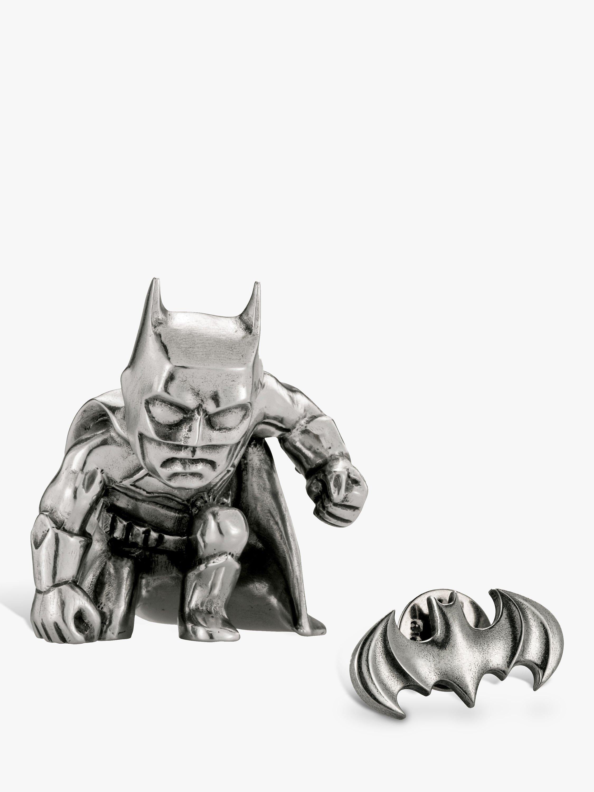 Royal Selangor mini Batman figurine and lapel pin set, imported from the UK