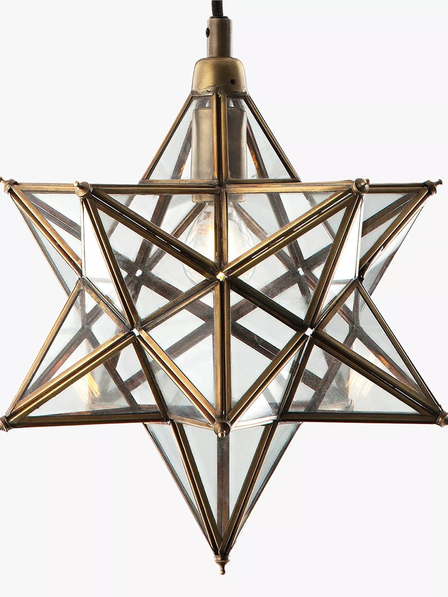 Där Ilario Star small ceiling light antique brass, imported from the UK