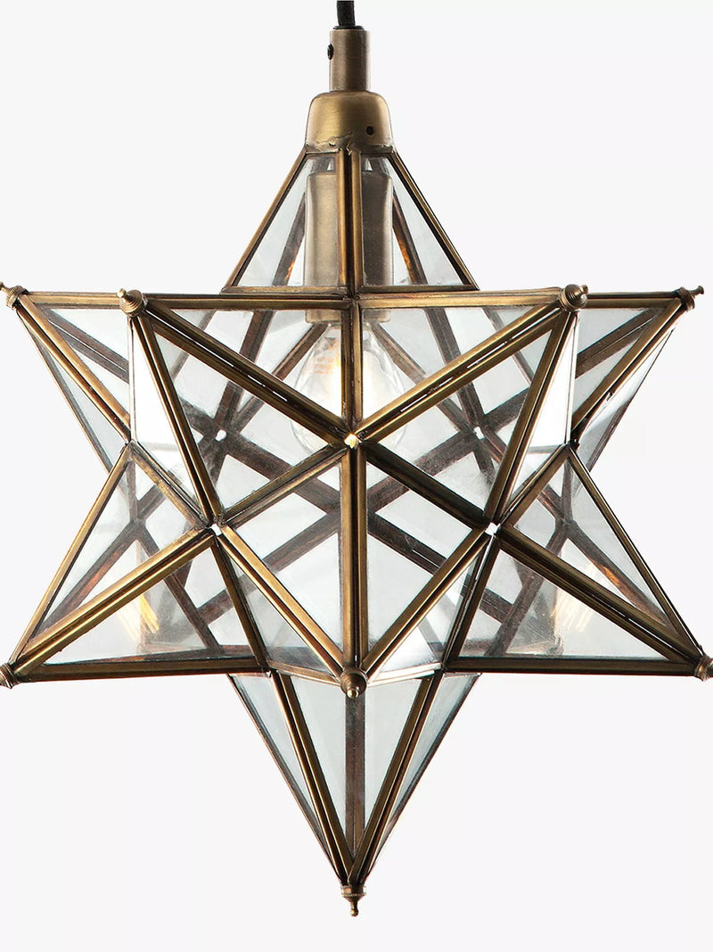 Där Ilario Star small ceiling light antique brass, imported from the UK