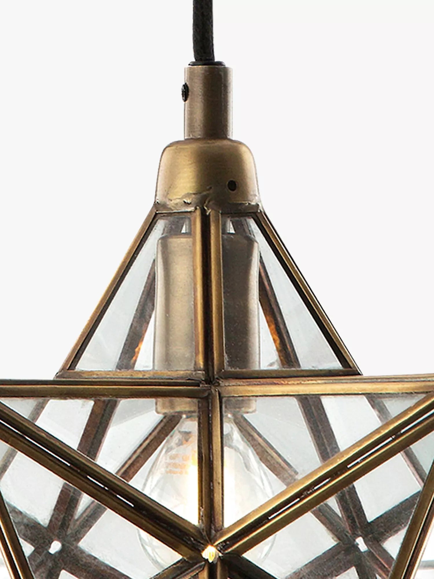 Där Ilario Star small ceiling light antique brass, imported from the UK