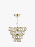 Där Cerys crystal chandelier ceiling light in gold - British product