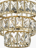 Där Cerys crystal chandelier ceiling light in gold - British product