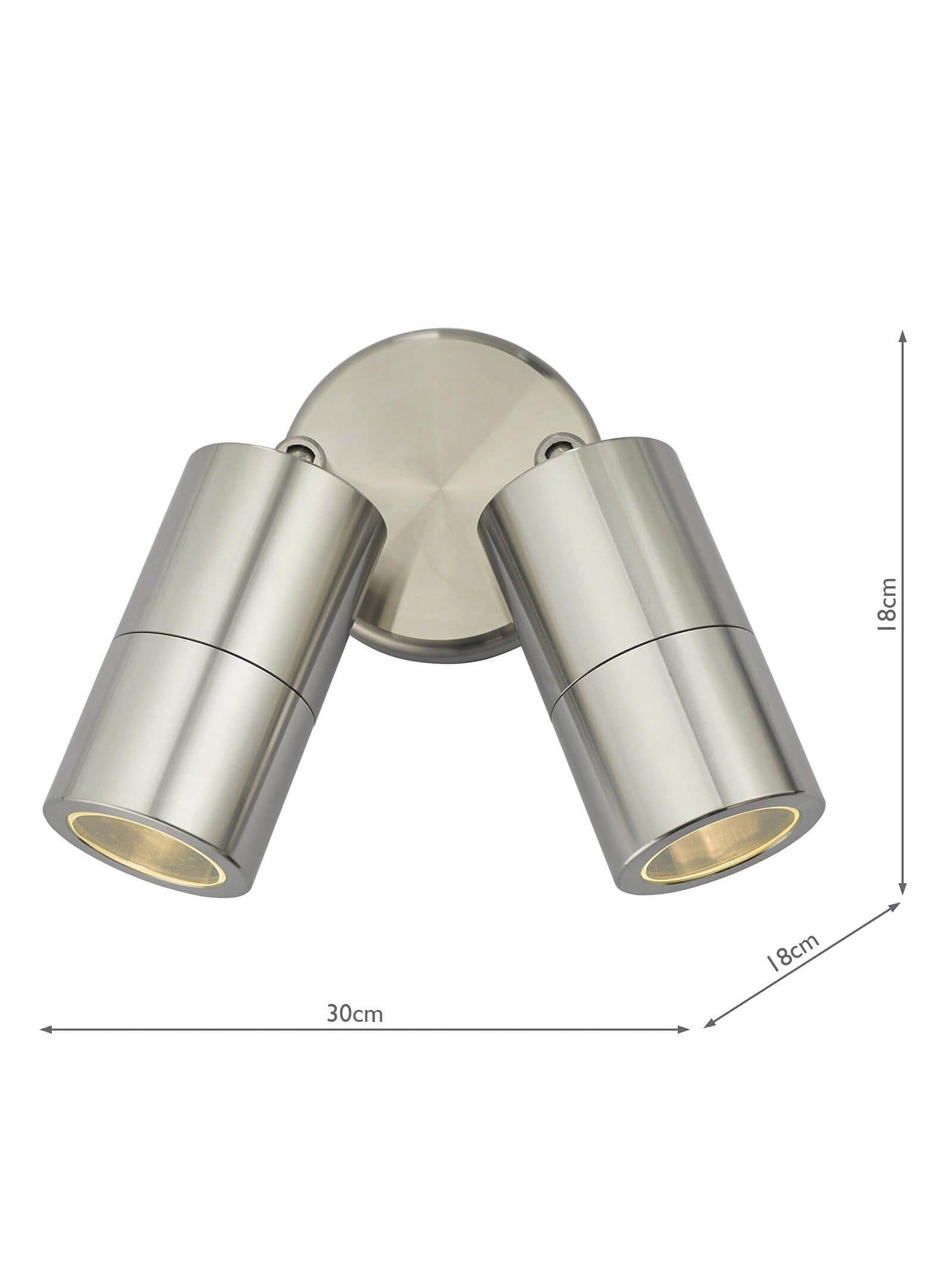 Där Ortega double outdoor wall light 18x30x18cm, UK version