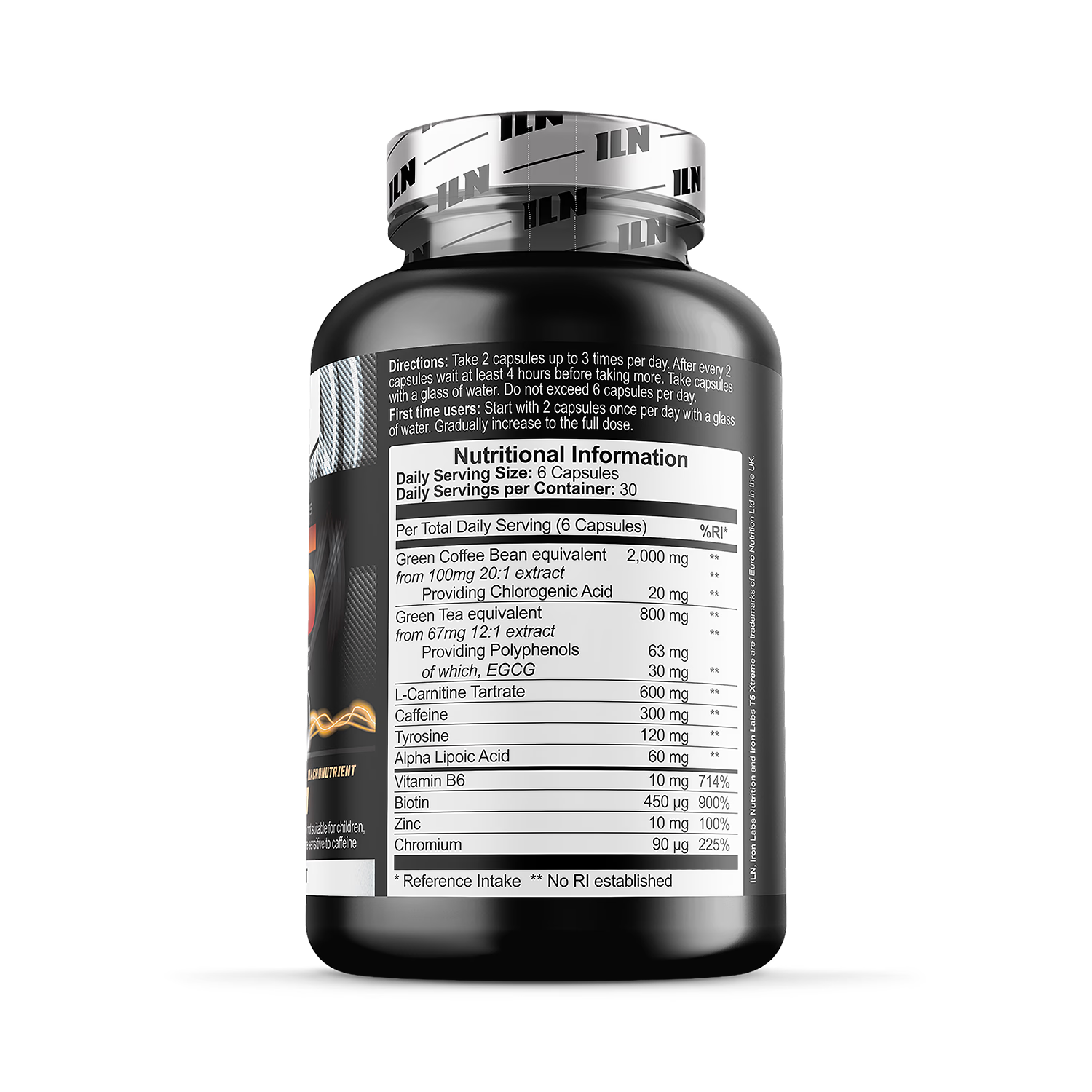 Iron Labs T5 Xtreme fat metabolism supplement 180 vegan capsules, imported from the UK