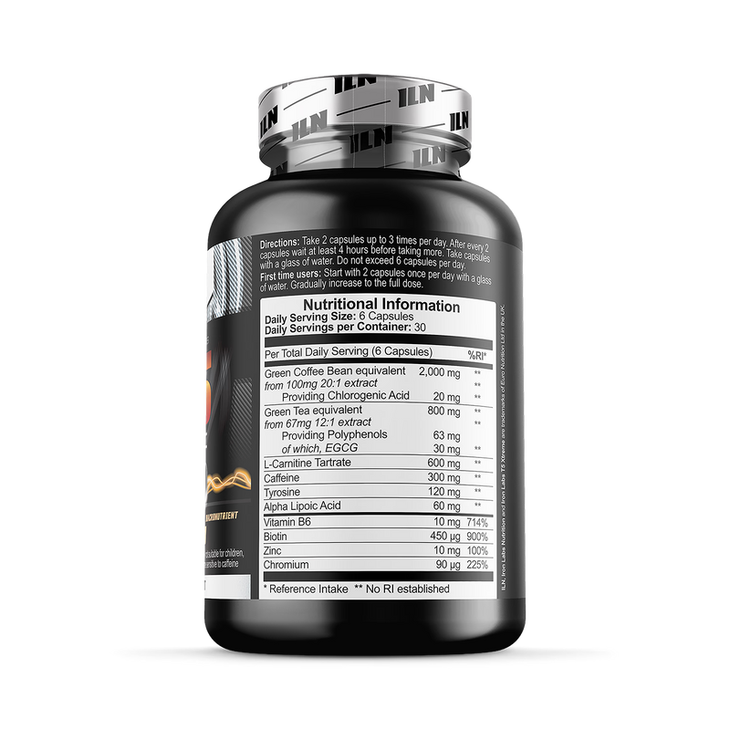 Iron Labs T5 Xtreme fat metabolism supplement 180 vegan capsules, imported from the UK
