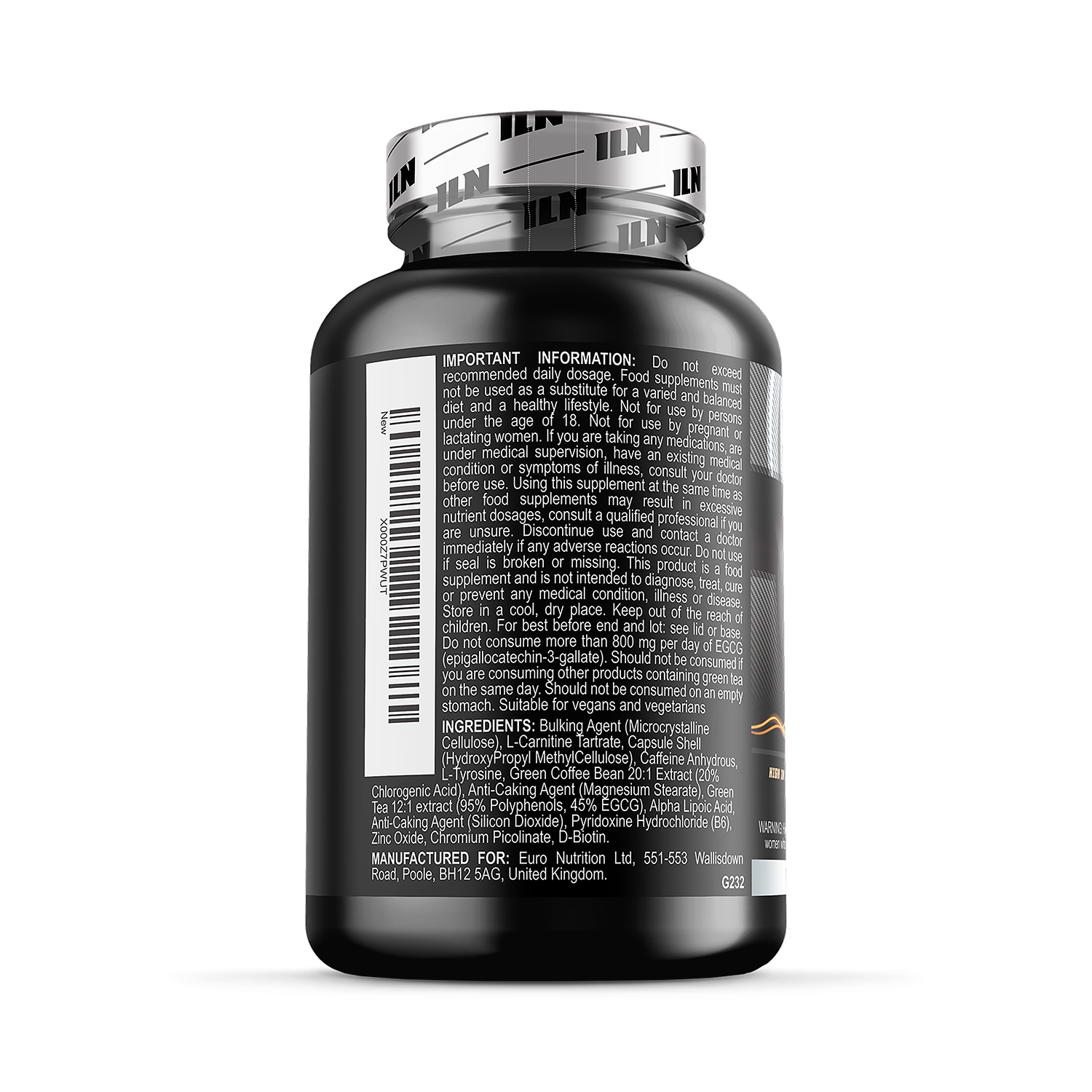 Iron Labs T5 Xtreme fat metabolism supplement 180 vegan capsules, imported from the UK