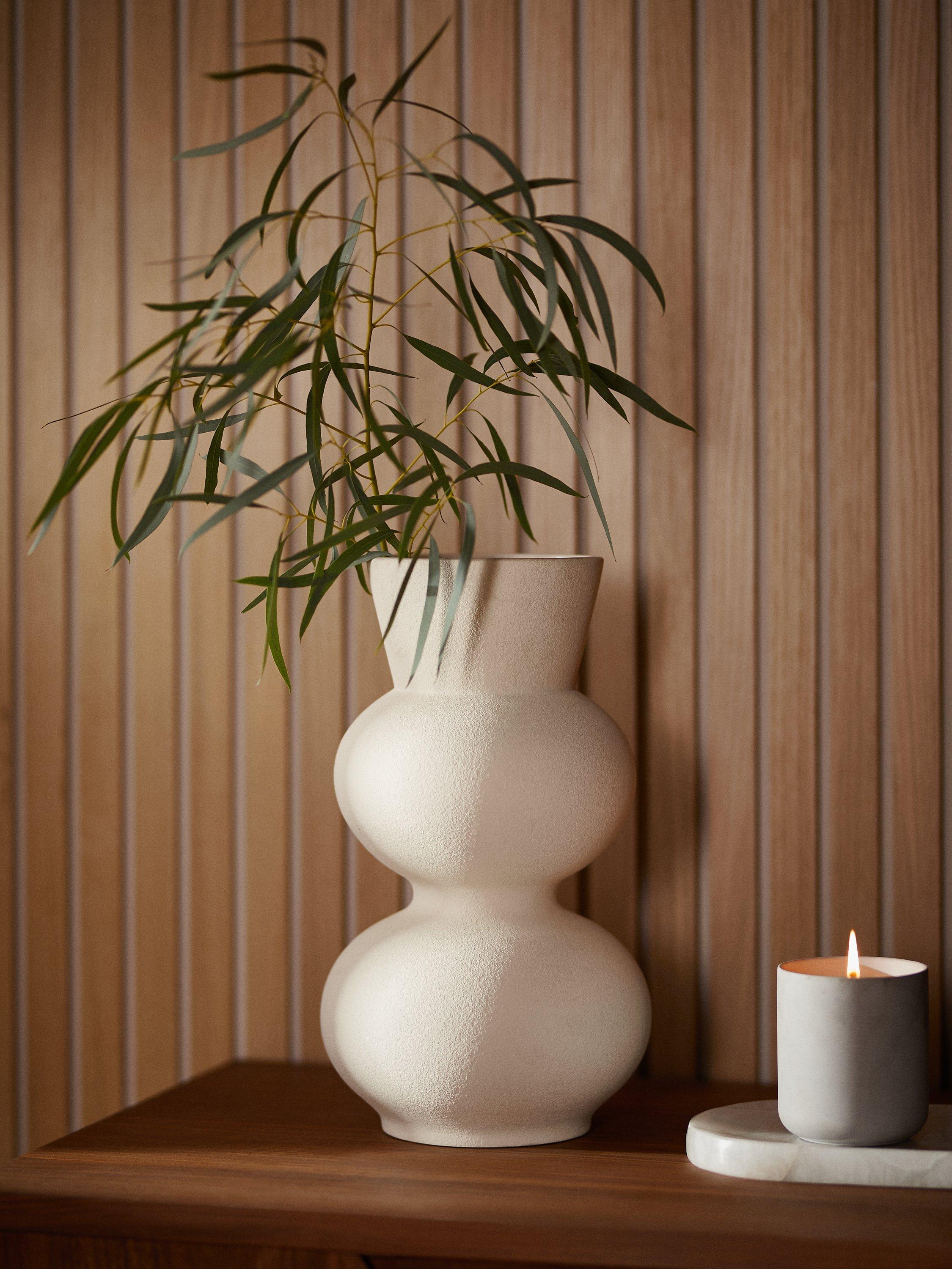 John Lewis Totem Earthenware Vase Natural H33cm (British brand)