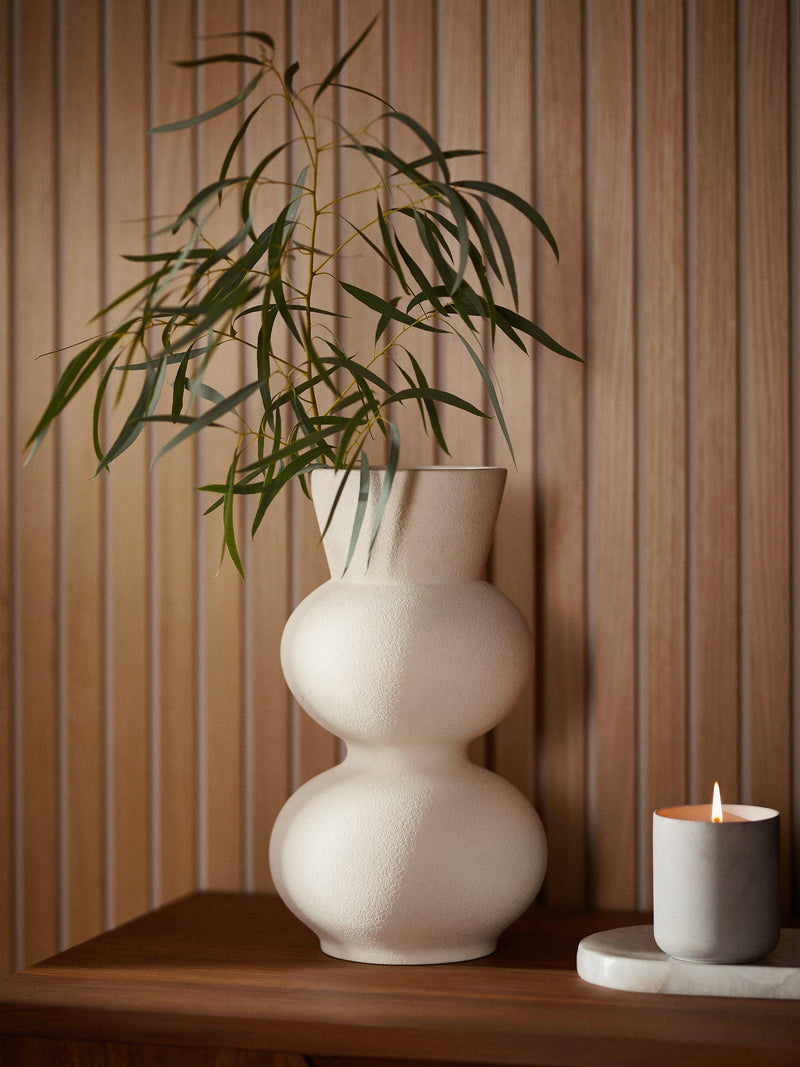 John Lewis Totem Earthenware Vase Natural H33cm (British brand)