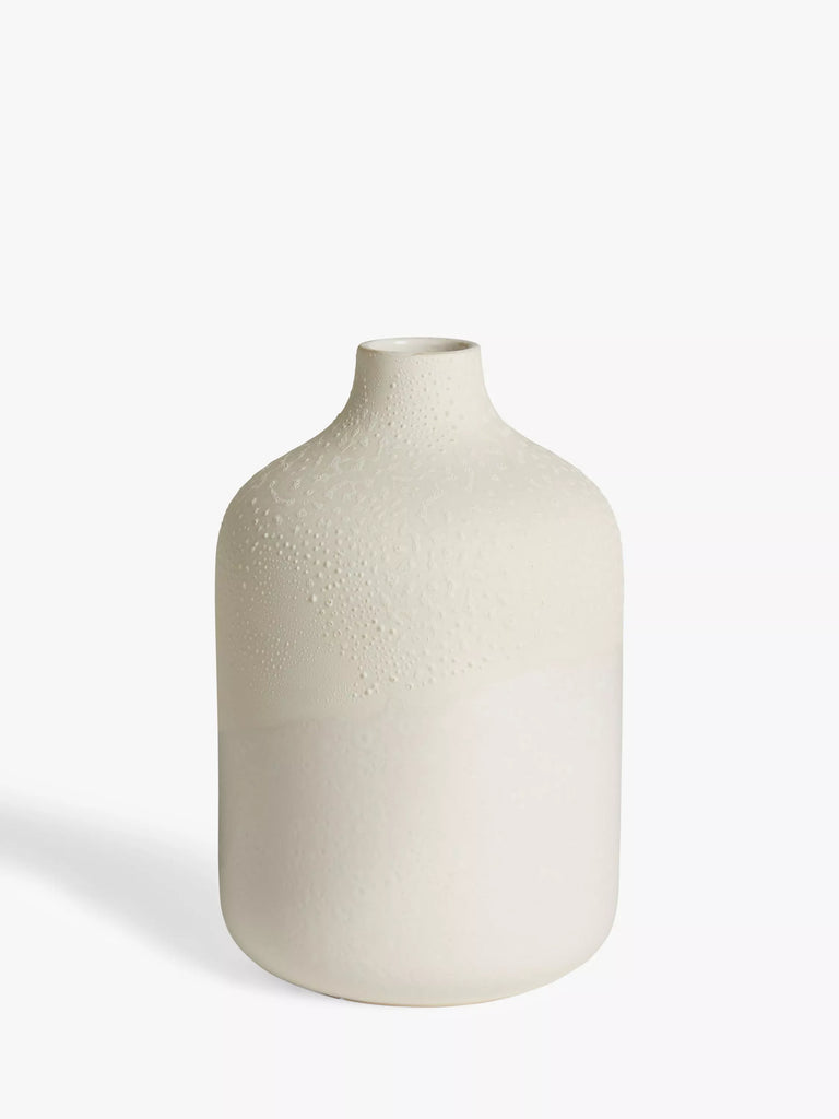 John Lewis Bilha Earthenware Vase, H24.5cm, Neutral