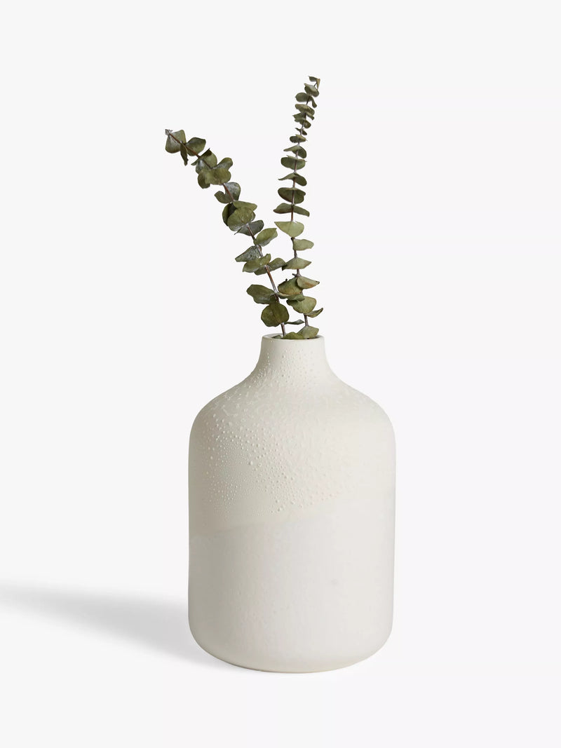 John Lewis Bilha neutral earthenware vase H24.5cm, UK version