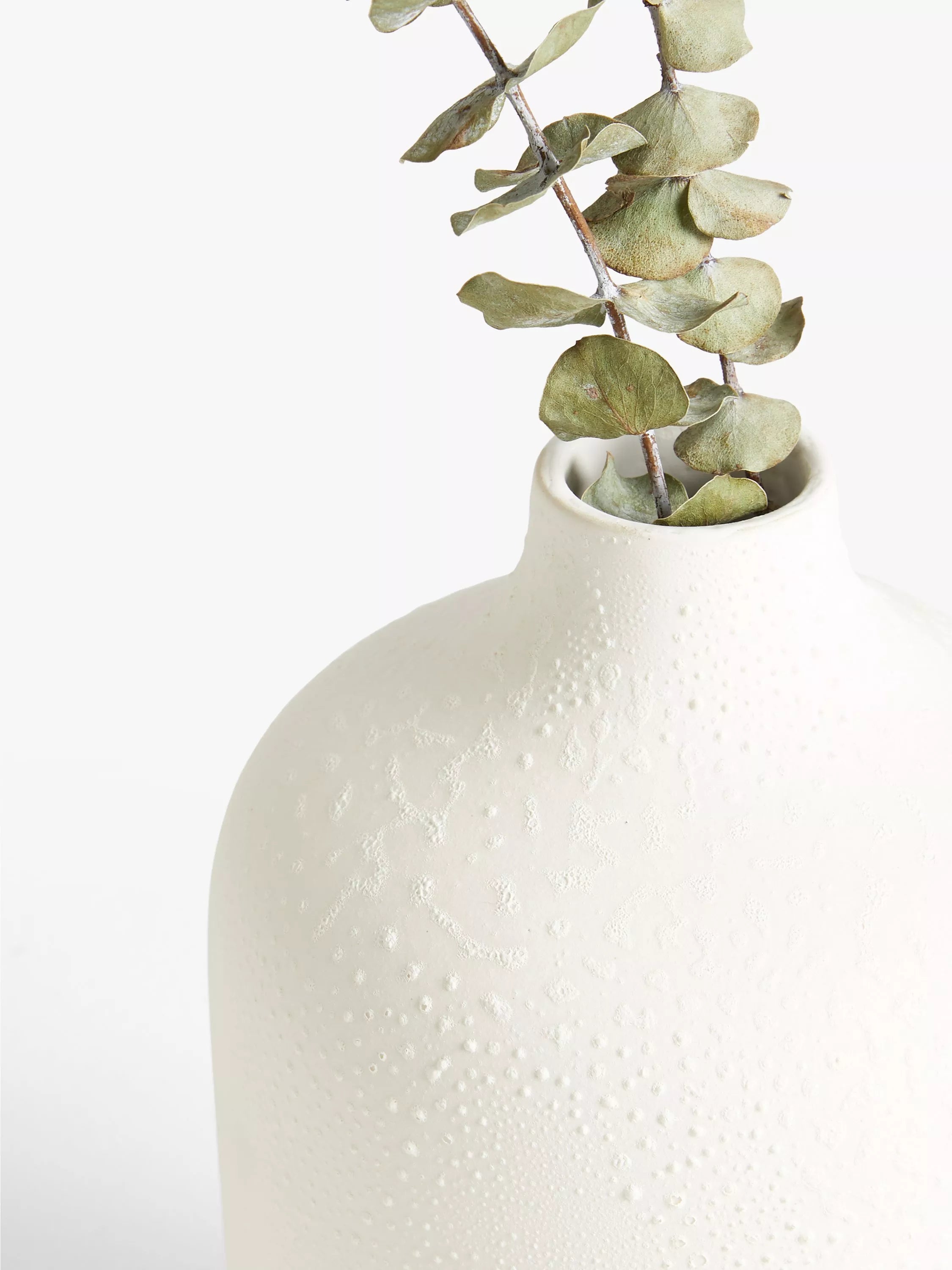 John Lewis Bilha neutral earthenware vase H24.5cm, UK version