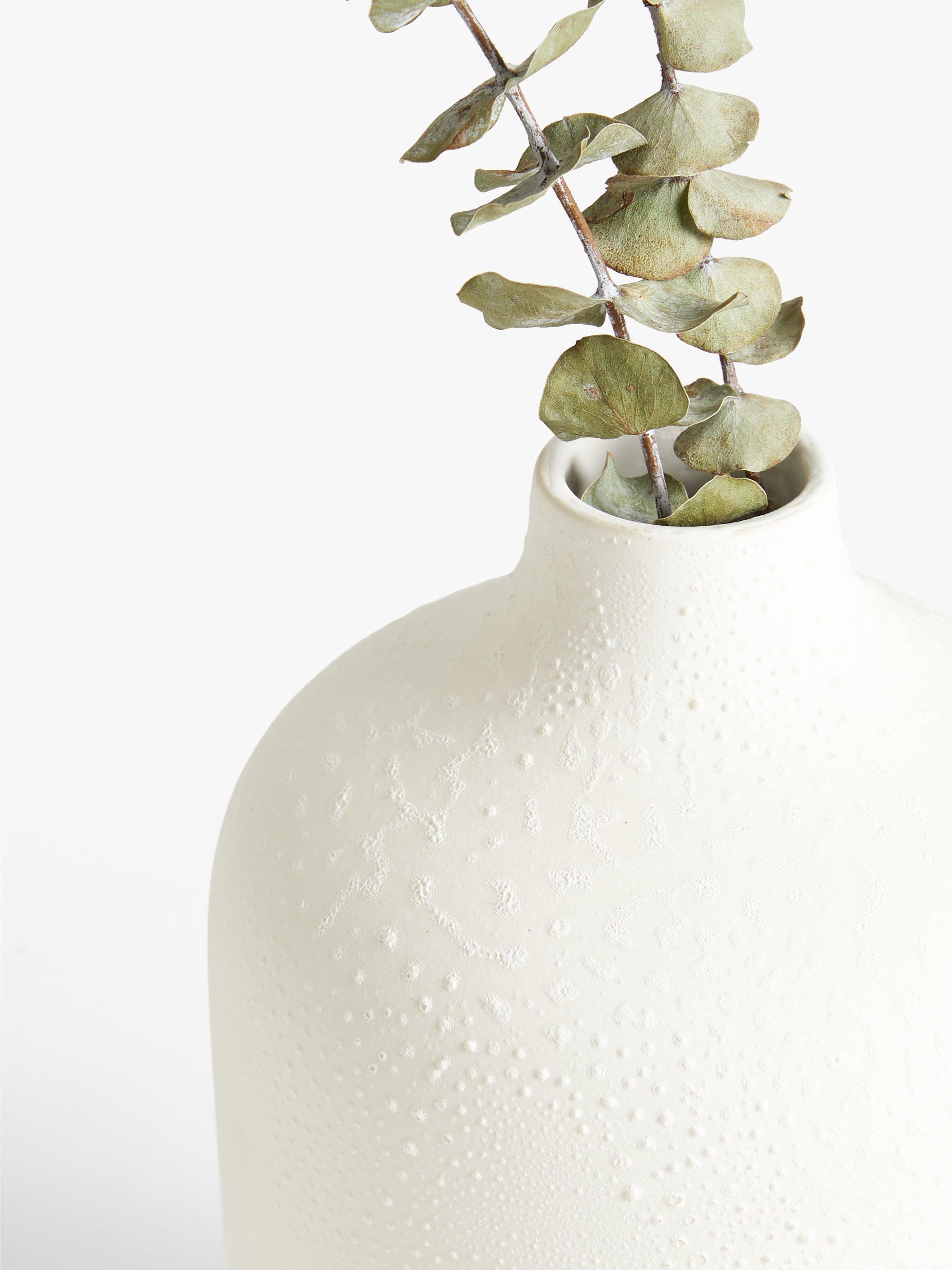 John Lewis Bilha neutral earthenware vase H24.5cm, UK version